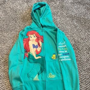 Never worn Ariel zip up hoodie from Disneyland